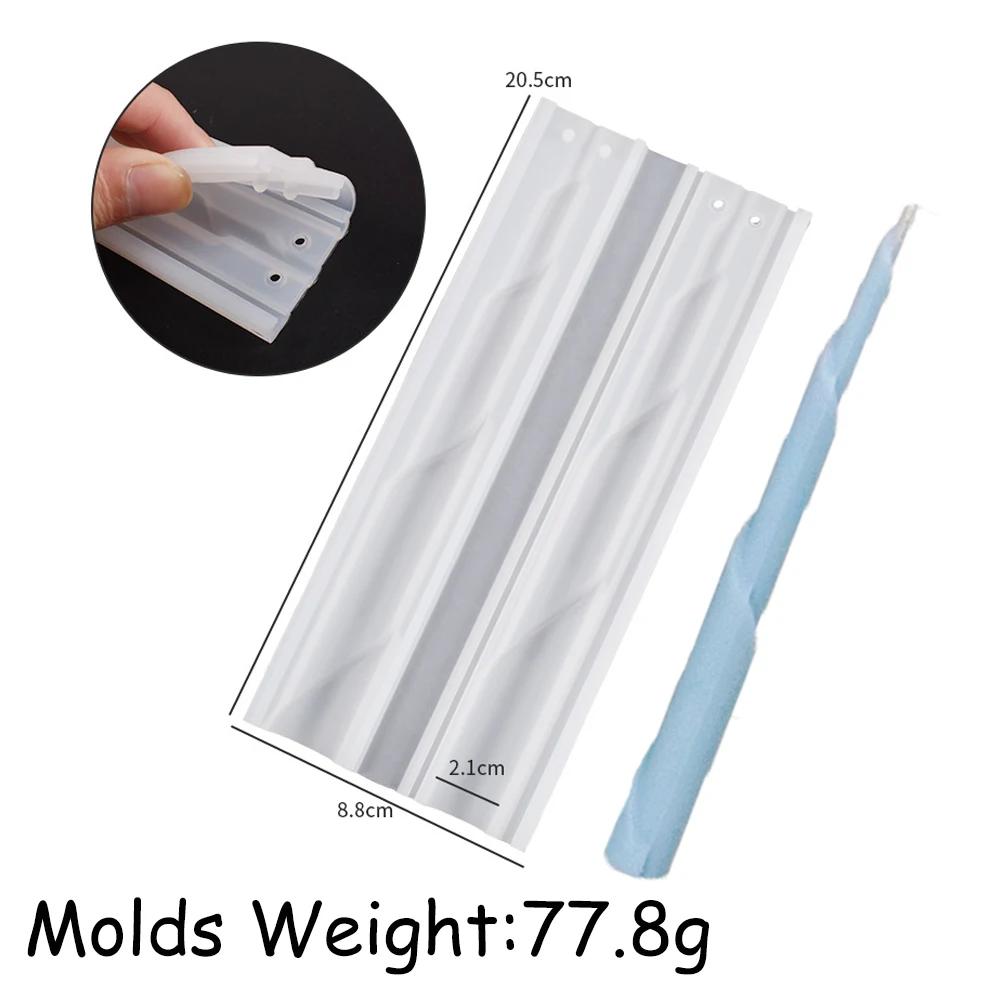 Silicone Vela Fazendo Suprimentos Conjunto De Ferramentas, Abrir E Fechar Molde, Forma De Torção Espiral, Molde De Vela Longa, Cera De Igreja, Presente De Casamento, Decoração De Casa - Image 1
