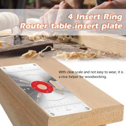 Router Tabela Inserir Placa para Carpintaria, alumínio, ABS, máquina de corte, gravura Flip Board, 4 Anéis - Image 6
