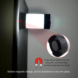 USB lanternas portáteis recarregáveis com ímã, lanterna de acampamento LED ao ar livre, lanterna impermeável, luz vermelha branca, IPX-4, 380LM - Image 2