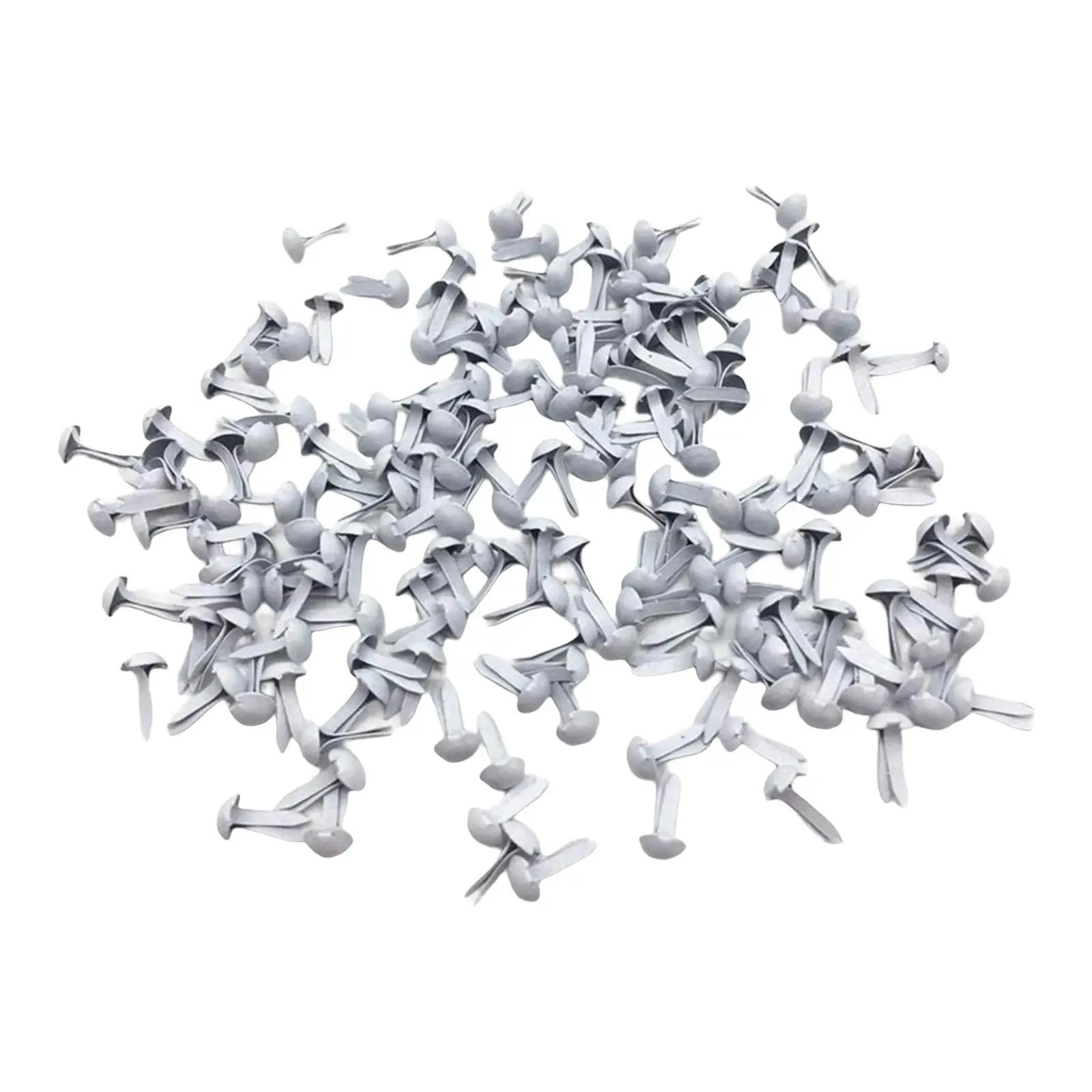 200x mini tranças prendedores de papel metal artesanal branco decorativo para scrapbook artes artesanato cartão que faz projetos diy acessórios - Image 1