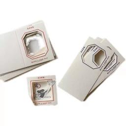 Cartão pequeno dobrável oco para artesanato, papel de nota artesanal, material DIY Hand Ledger, estilo Ins - Image 5