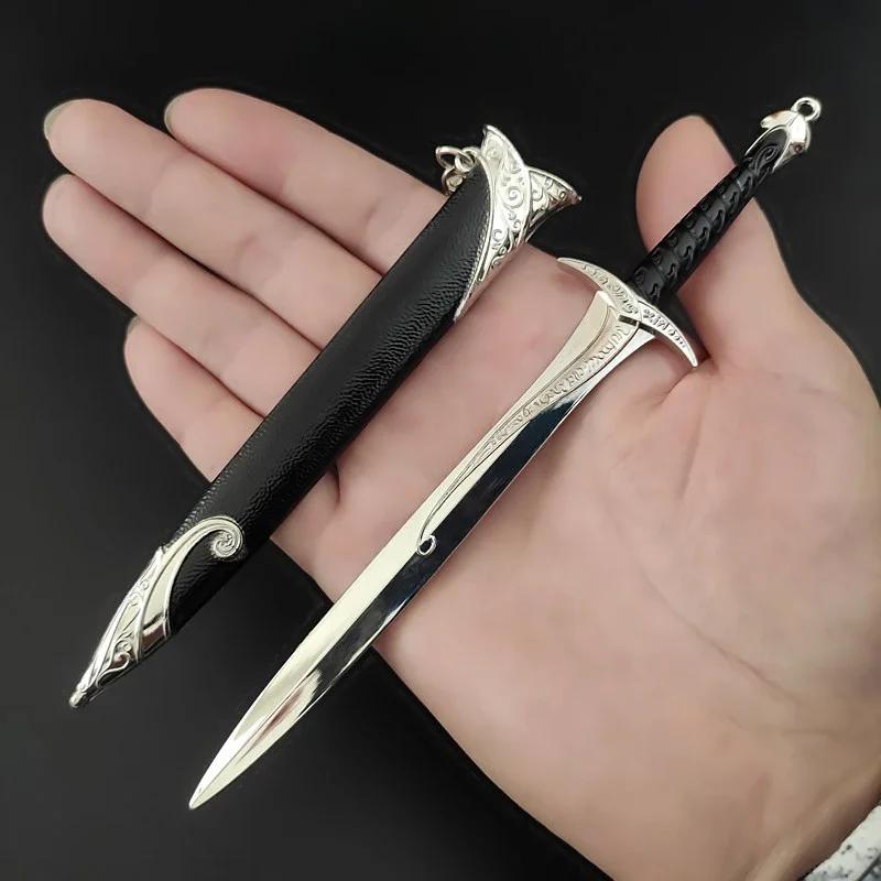 Arma Medieval do Senhor dos Anéis F, Aragorn Brilhante, Narthil Metal Katana, Espada Samurai, Chaveiros, Presentes de Brinquedo, 18-22cm - Image 1
