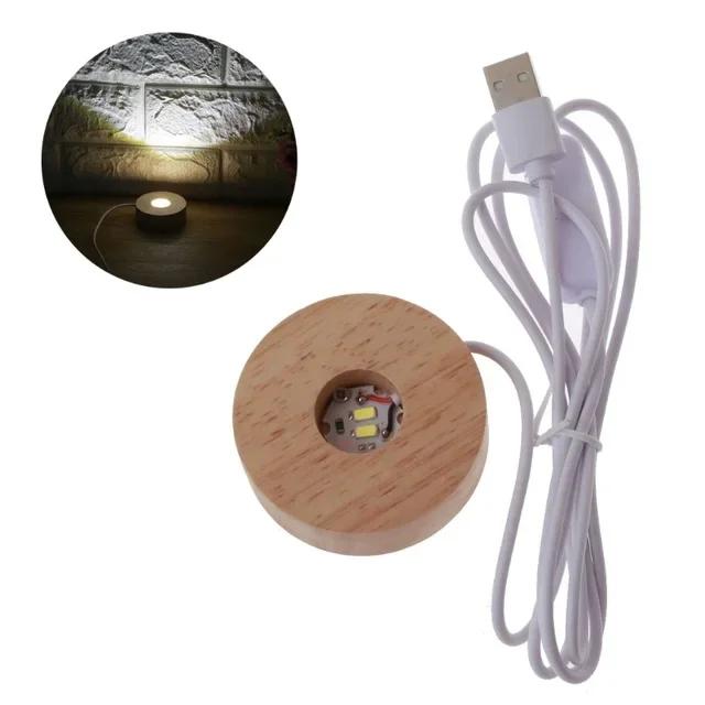 Suporte de Luz Noturna DIY em Resina Colorida com Base de Madeira Feita à Mão