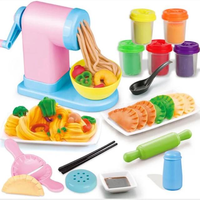 Brinquedo Infantil de Massinha: Slimes de Argila, Plasticina Não Tóxica e Kit de Cozinha Criativa em 3D para Crianças