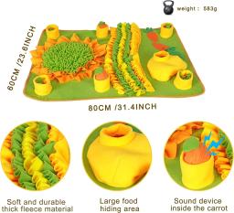 Cães grandes Snuffle Mat Pet Leak Food Mat Anti-engafamento Mat Cobertor de treinamento para cães Brinquedo de trabalho de nariz, Retentorna a inteligência alimentar - Image 3