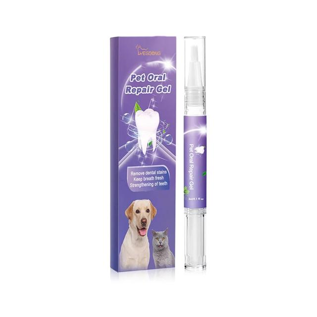 Caneta de Limpeza e Branqueamento Dental para Cães e Gatos - Remove Mau Hálito e Cuida da Saúde Bucal