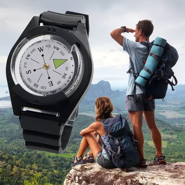 Bússola de Pulso Portátil: Ferramenta Essencial de Sobrevivência para Camping, Escalada e Aventura ao Ar Livre