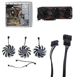 Ventilador resfriamento da placa gráfica U75b para GTX1060 1070 1080 CARTA VÍDEO Optimal Refrigere 4pin T128010su Fan 3pcs - Image 2