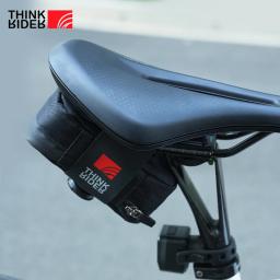 Thinkrider bolsa de selim de bicicleta 0,8l mini bolsa traseira portátil mtb kit de ferramentas de bicicleta de estrada bolsa de reparo reflexiva acessórios de ciclismo - Image 1