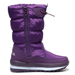 Botas de neve de pelúcia grossas de luxo para mulheres, impermeável, antiderrapante com arco, sapatos femininos, quentes, peles, moda, inverno - Image 3