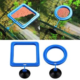 Plástico flutuante alimentador de alimentos para aquário, peixe alimentação suprimentos, flutuabilidade círculo, quadrado e redondo anel de alimentação, tanque de peixes acessório - Image 2