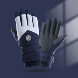 Luvas de esqui de inverno para mulheres touchscreen impermeável velo forrado engrossado algodão quente à prova de vento esportes ao ar livre motocicleta enigma - Image 3