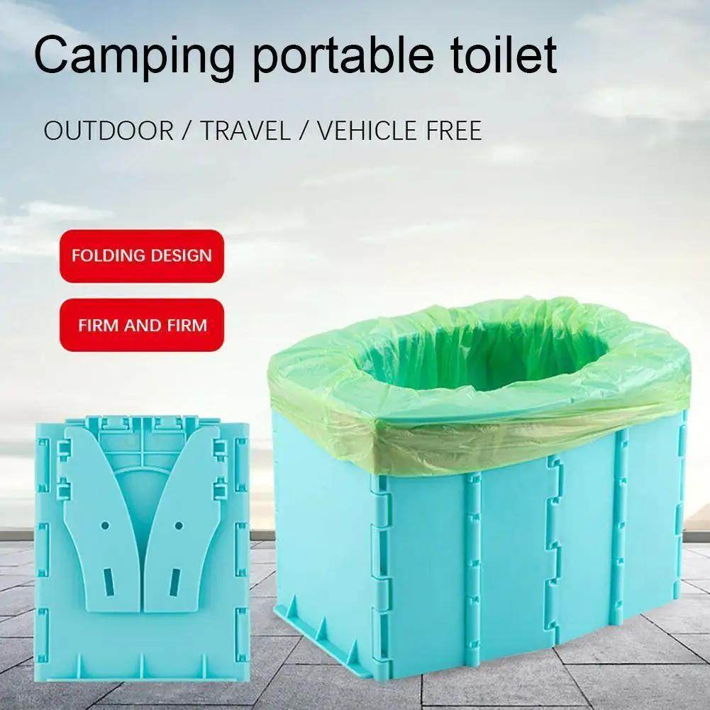 Banheiro portátil para carro de emergência, dobrável balde de acampamento, potty ao ar livre, assento de casa, reutilizável, lavável, piquenique, viagem, balde vômito - Image 1