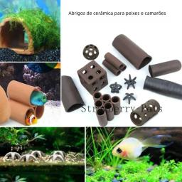 Decoração De Aquário De Cerâmica, abrigo De Camarão De Peixe, cerâmica Escorpião Casa, Canister Simulação De Pedra, grande Decoração Do Tanque De Peixes - Image 2