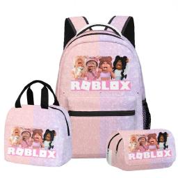 Mochila Cartoon Anime, Mochila para a Escola Primária e Secundária, Presentes Kawaii, ROBLOX - Image 3