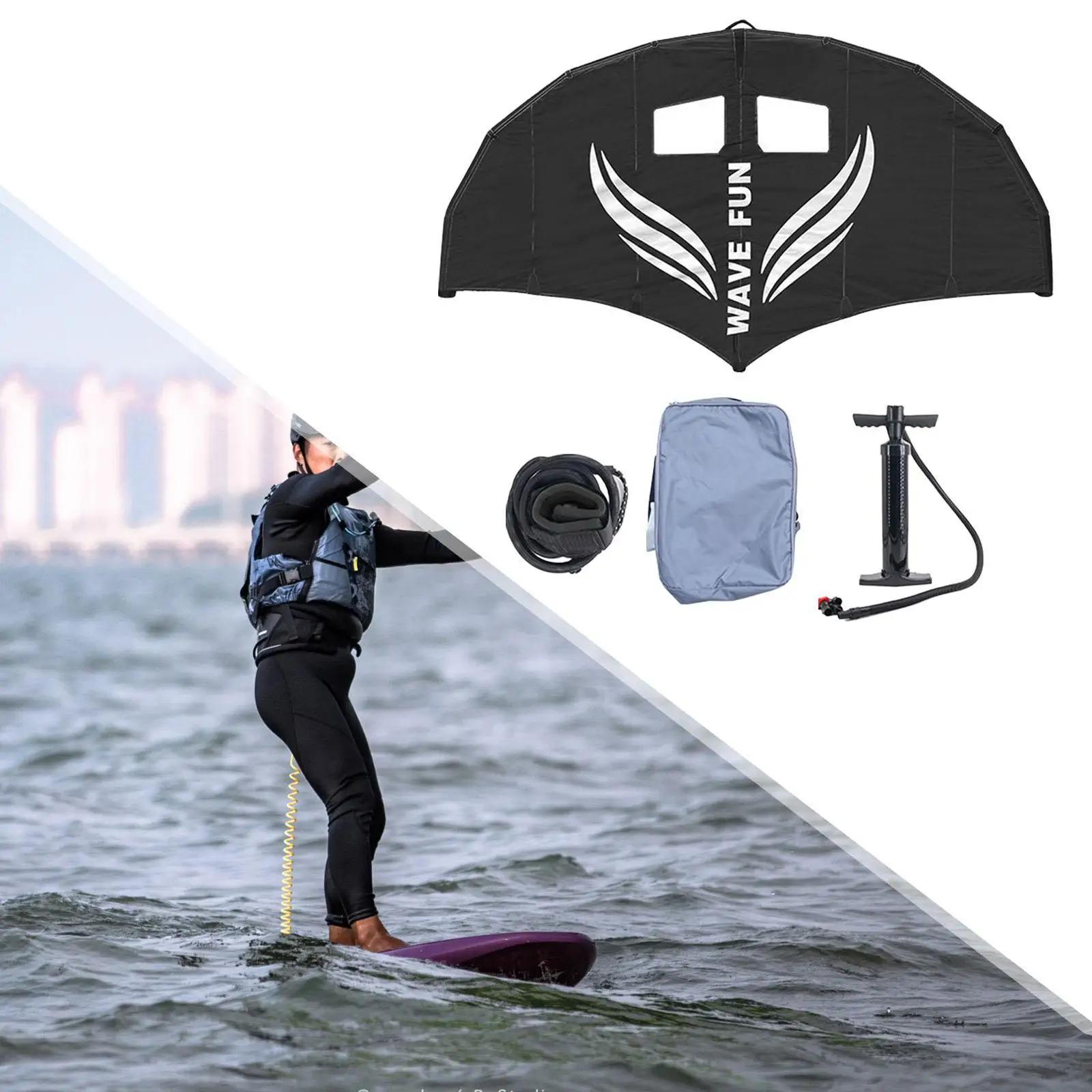 Asa inflável de surf leve multifuncional com janela transparente Paddle Board para kitesurf, surf de esportes aquáticos - Image 1
