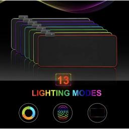 Mouse pad Gamer Led Rgb 7 Cores Tamanho Grande 80 X 30cm Usb - Image 2