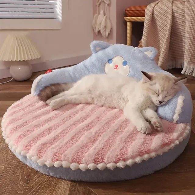 Almofada Aconchegante com Travesseiro para Gatos e Cães Pequenos, Ideal para Inverno e Lavável