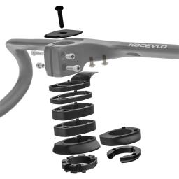 Kocevlo bicicleta de estrada haste completa fibra carbono integrado guiador para 28.6mm com espaçadores peças ciclismo acessórios - Image 5
