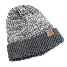 Novos chapéus de inverno unissex de dois tons adicionam forrados de pele homens e mulheres moda gorro quente casual inverno chapéus de malha - Image 3