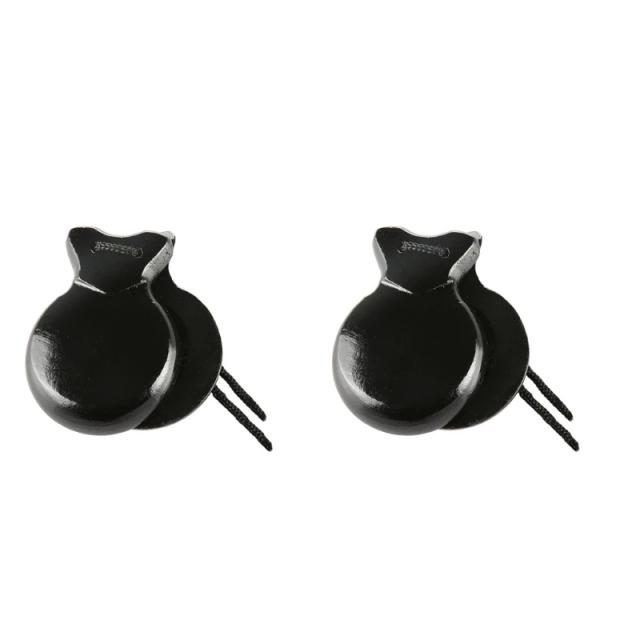 Castanholas Flamencas com Corda - Conjunto de 2 Peças de Instrumento Musical Orff