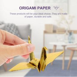 Toyandona-Origami Brilhante Ouro Handmade Papel Dobrável, Scrapbook Metálico, Quadrados De Fundo, Artesanato Artesanato DIY - Image 6