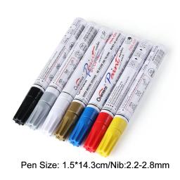 Universal impermeável permanente pintura caneta marcador, pneu de carro pneu, borracha metal madeira vidro plástico papelão e papel, 1pc - Image 6