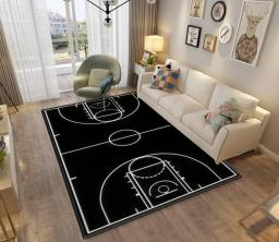Tapete de área casa com quadra de basquete, tapetes antiderrapantes, capacho preto, tapete de entrada, sala de estar, decoração interior e exterior - Image 2