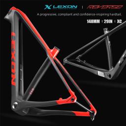 Lexon quadro mtb de carbono completo 29er bicicletas mountain bike hardtail t1000 29 142*12 ou 148*12mm boost ciclismo conjunto quadros - Image 5