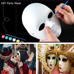 14 pacote de papel mache máscaras-2 tamanhos para mulher masculino crianças criar projetos artísticos de artesanato para teatro e trajes de halloween festa - Image 2