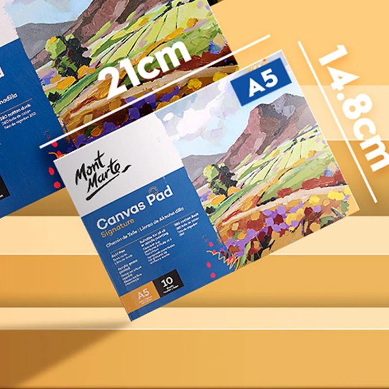 Almofada de lona para pintura, tintas a óleo e acrílicas, Oferta de arte mista, 10 folhas, A4, A5, 280GMS - Image 1