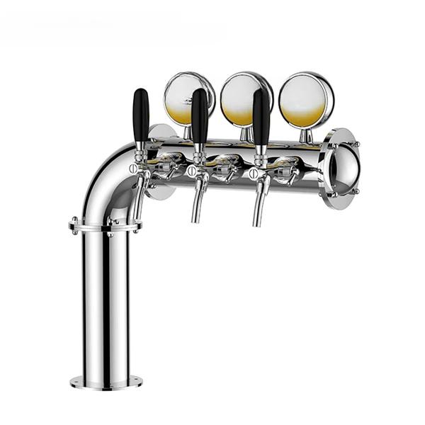 Aço Inoxidável Luminous Taros Barrel: Equipamento de Distribuição de Cerveja com Porta em Formato de Direito e Coluna de 3 Furos para Vinho