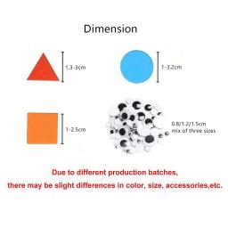Brinquedos artesanais diy esponja remendo preto e branco olhos forma cor cognição geometria triângulo círculo quadrado crianças artesanato brinquedo tmz - Image 2