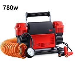 Compressor de ar portátil pneu Inflator, bomba de ar com cilindro duplo, alta potência, alta pressão, relógio mecânico, 780W - Image 1