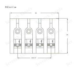 Um conjunto de ferro prata ajustável baixo elétrico guitarra ponte 4 cordas instrumentos musicais acessórios peças - Image 5