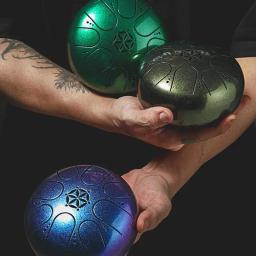 Instrumento de mão para iniciantes, tambor de língua de aço, mini hand pan bateria com baquetas 5 em 8 tons - Image 3