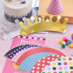 Chapéus de festa de aniversário para menino e menina, conjunto de 11 peças, coroa, bolinhas, artesanal, decoração de bebê, acessórios fotográficos - Image 5
