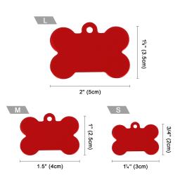osso em forma de animal de estimação id tag personalizado cão gato nome tags anti-perdido livre gravura colar pingente osso para pequeno médio grande animal de estimação - Image 6