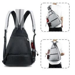 Mochila de raquetes Pickleball para homens e mulheres, esportes reversível Paddle Bag, tênis raquetebol Badminton Travel Sling Bag - Image 2