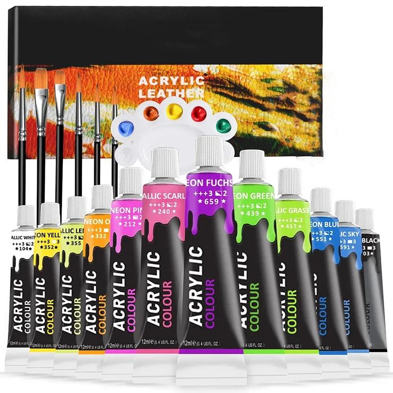 Pigmentos de couro acrílico Paint Set, Tinta de couro para sacos, sapato, artesanato DIY, impermeável, nunca desaparecendo, reparação de couro, 36 cores - Image 1