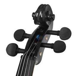 4/4 avançado violino preto acústico de madeira maciça violino instrumento de cordas profissional com caixa de arco - Image 6