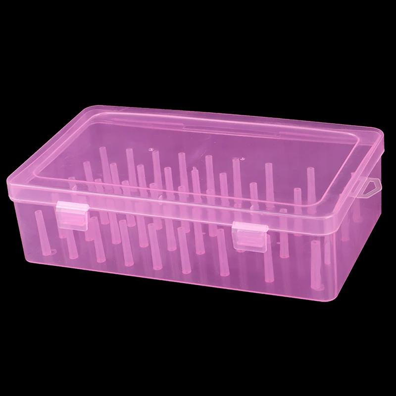 Caixa De Linhas De Costura Transparente Armazenamento De Fio De Agulha Recipientes Organizadores 42 Eixos - Image 1