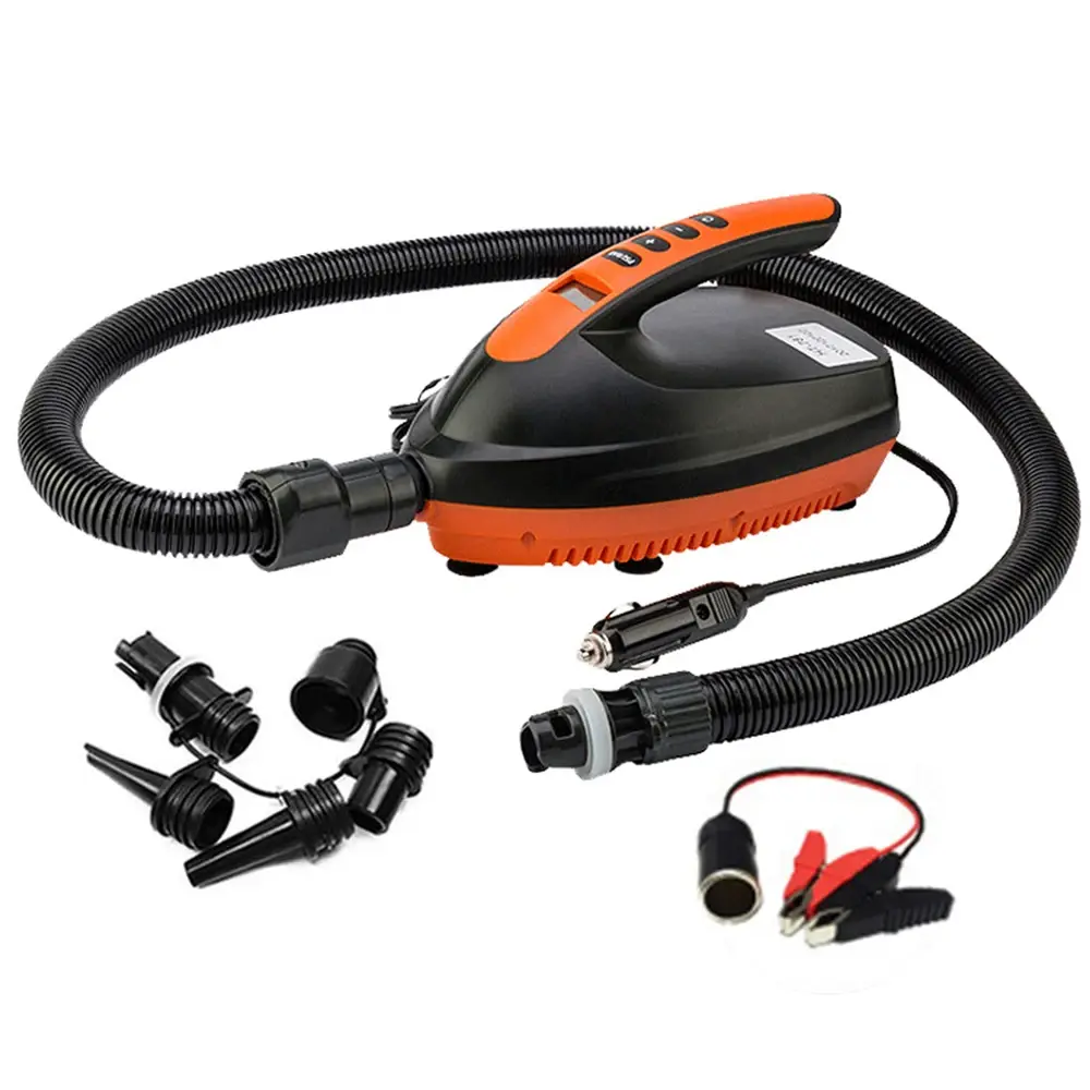 Bomba de ar inteligente duplo estágio, 16PSI, 6pcs bicos, display LCD, 6000mAh, bomba elétrica, inflação e deflação, novo - Image 1