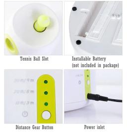 Automático Pet Ball Throwing Machine, Dog Training Brinquedos, Lançador de tênis, Lance Dispositivo, Seção de Emissão com 3 Bolas, 3 6 9m - Image 4