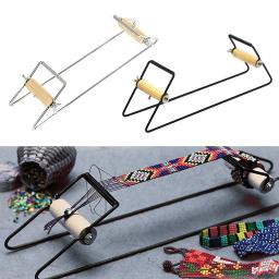 Máquina de tecelagem artesanal talão DIY pulseira de tecelagem beading tear para colar grânulo threader máquina de tricô - Image 1
