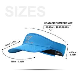 Chapéu de sol de verão proteção solar vazio chapéu superior respirável secagem rápida chapéu de golfe ajustável leve resfriamento esporte viseira chapéu - Image 6
