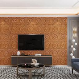 Adesivos de parede autoadesivos, Papel de parede 3D, Decoração, Sala de estar, Quarto, teto, TV, Wall Art, 35x35cm, 20 peças - Image 6