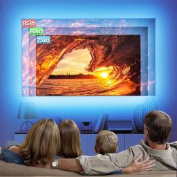 RGB LED Strip Lights para decoração de festa, fita, luz de fundo, colorido, crianças na sala, 1m, 5m, 5m, 10m, 15m, 5050 - Image 6