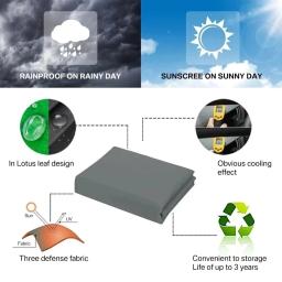 Impermeável ao ar livre toldo Oxford pano, Protetor solar Anti-UV, Capa de chuva para jardim, Pátio, 300D, 3x3m, 3x4m, 2x3m - Image 3