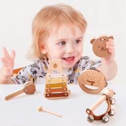 Montessori Cartoon Urso Percussão Toy Game para o bebê, Instrumento Musical Infantil, Música Interativa, Brinquedo Educativo, Presente - Image 6